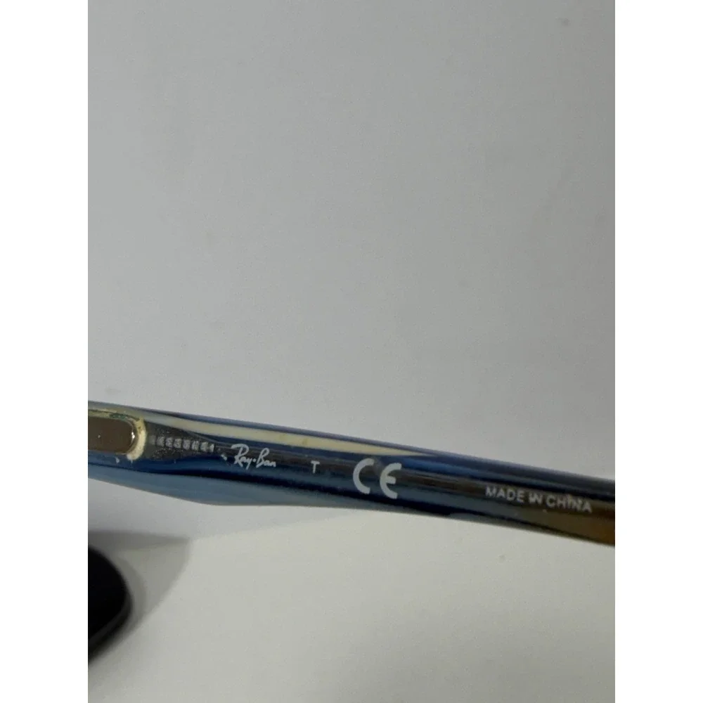Ray-Ban RB 6196 2653 Blue Tortoise Semi-Rimless Rectangular Eyeglasses 52-17-145